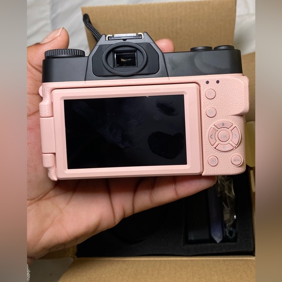Pink 4K Digital Camera, 56MP Camera with 180° Flip Screen, - Picture 10 of 17